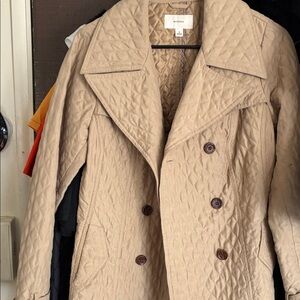 Zara Tan Quilted Trench Coat